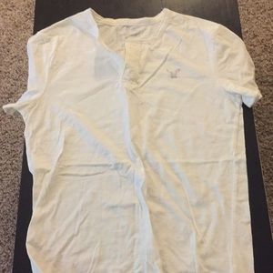 Amer Eagle Button Tee S